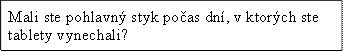Mali ste pohlavný styk počas dní, v ktorých ste tablety vynechali?