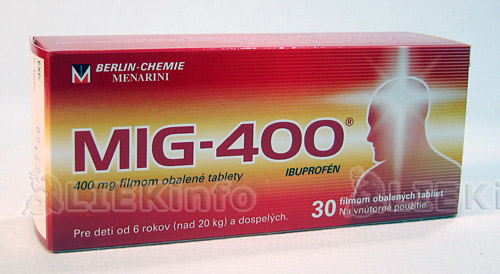 MIG-400 tbl flm 30x400 mg (blis.PVC/Al fólia v škatuľke)