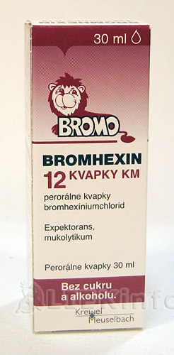 BROMHEXIN 12 KVAPKY KM gtt por 1x30 ml (liek.skl.hnedá+kvapkadlo)