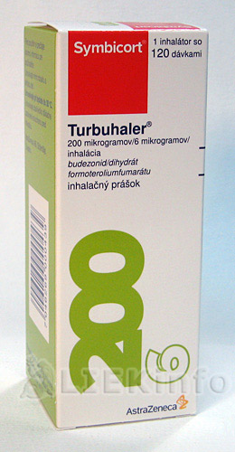 SYMBICORT TURBUHALER 200 MIKROGRAMOV/6 MIKROGRAMOV/INHALÁCIA plv inh 1x120 dávok (inhal.plast.)