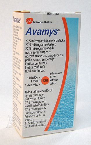 AVAMYS 27,5 MIKROGRAMOV/VSTREK, NOSOVÁ SUSPENZNÁ AERODISPERZIA aer nau 1x120 dávok/3300 µg (fľ.skl.jantár.)