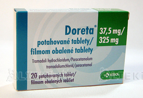 DORETA 37,5 MG/325 MG FILMOM OBALENÉ TABLETY tbl flm 20x37,5 mg/325 mg (blis.PVC/PVDC/Al-nepriehľ.)